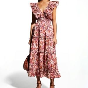 Love The Label Azalea Tiered Ruffle Midi Dress